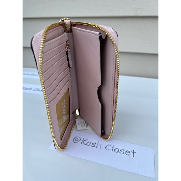 Michael Kors wristlet large phone case wallet MK signature DK powder blush - Picture 6 of 6